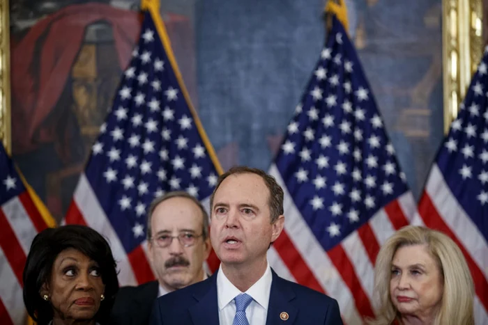 Democratul Adam Schiff, în prim-plan, omul responsabil de destituirea lui Donald Trump FOTO EPA-EFE