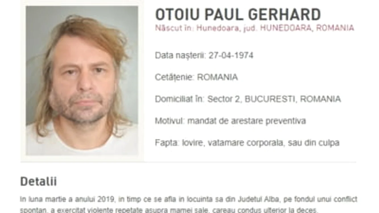 Bărbatul din Alba a fost dat, la un moment dat, în urmărire generală FOTO Poliția Română