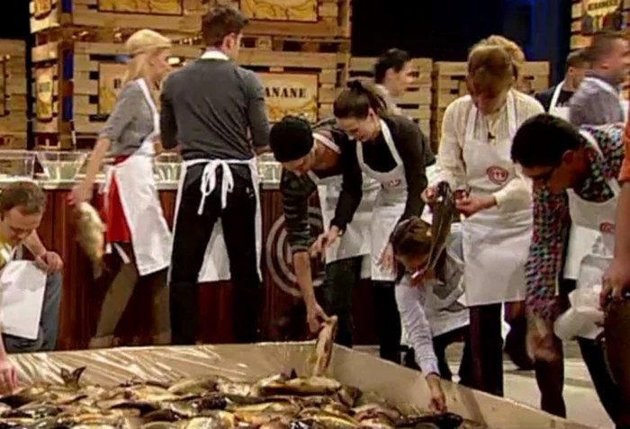 Crapii alunecoşi au sărit prin platoul de filmare de la „MasterChef“