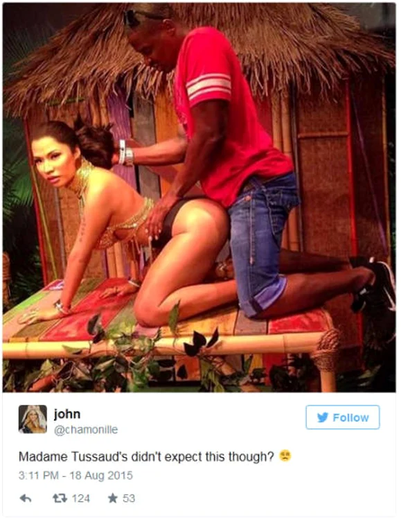 Statuia din ceară a lui Nicki Minaj (32 de ani) din muzeul Madame Tussauds a fost batjocorită de turiști