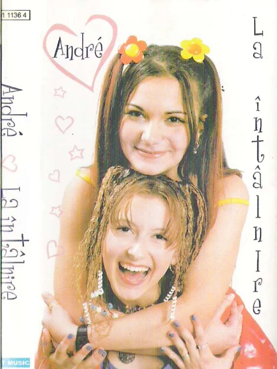 Andreea Antonescu şi  Andreea Bălan, în  adolescenţă, pe  vremea când  făceau furori cu  trupa Andrè