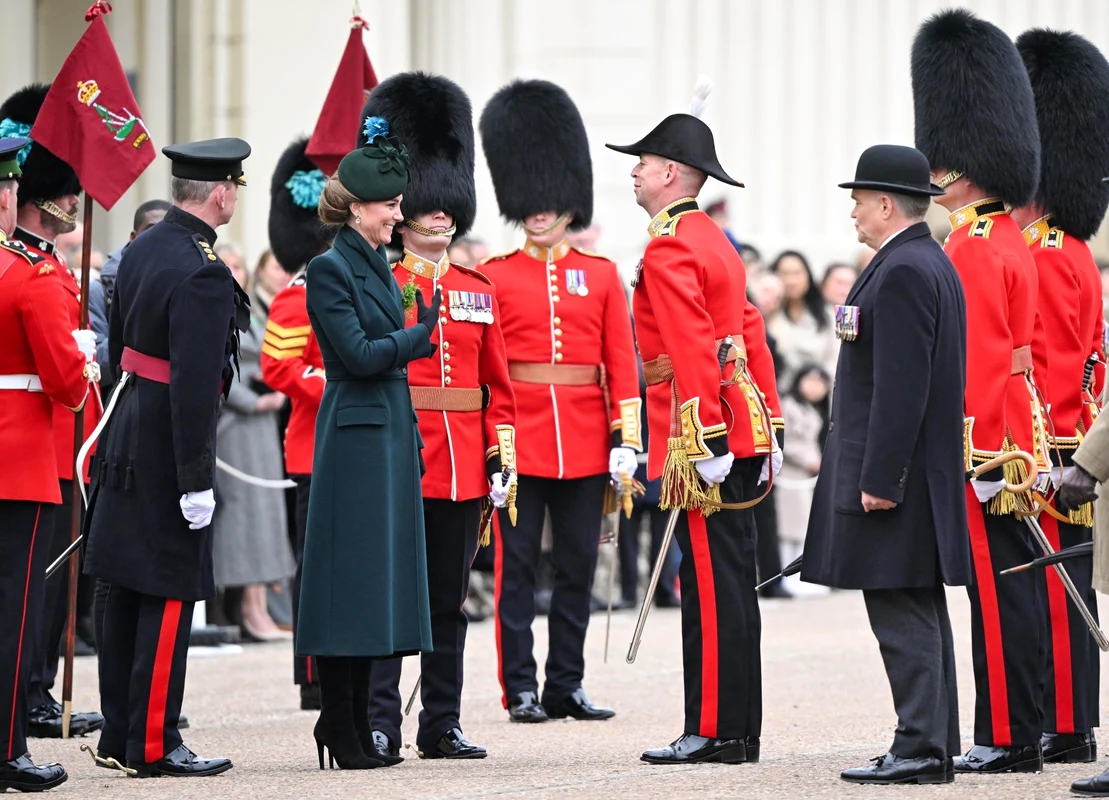 Kate Middleton, Prințesa Wales, participă la Parada de Sf Patrick a Gărzilor Irlandeze