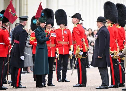 Kate Middleton, Prințesa Wales, participă la Parada de Sf Patrick a Gărzilor Irlandeze