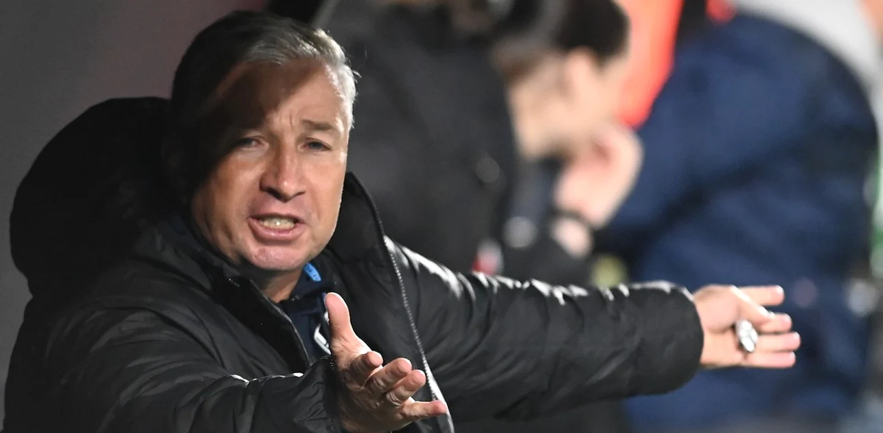 Dan Petrescu, dezămagit după 2-2 cu Rapid. Foto Sportpictures