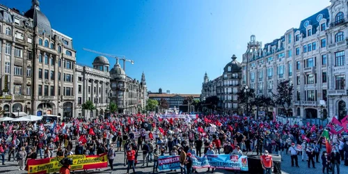 protest muncitori porto summit european social portugalia foto epa efe
