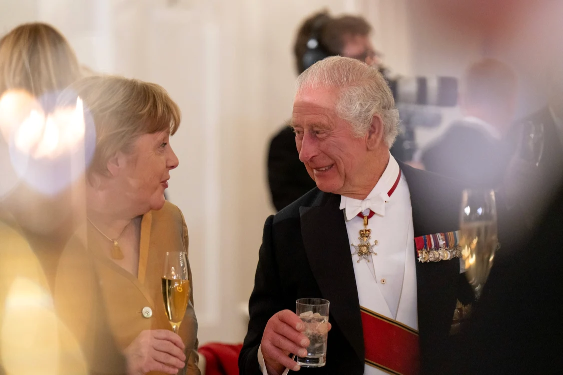 Angela Merkel si Regele Charles la dineul de la Berlin. FOTO  Profimedia 