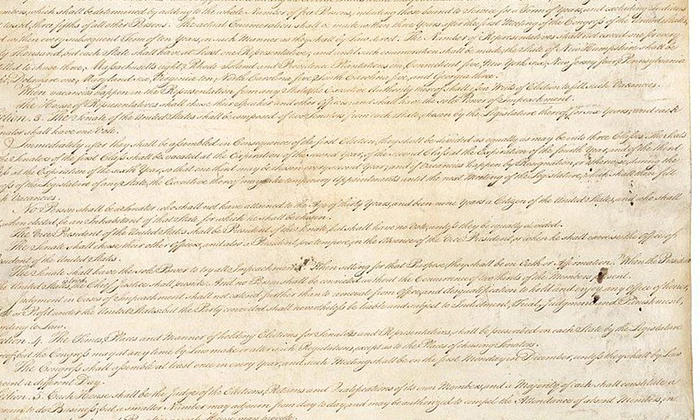 Un exemplar rar al Constituţiei Statelor Unite ale Americii a devenit unul dintre cele mai scumpe documente istorice vândute vreodată jpeg