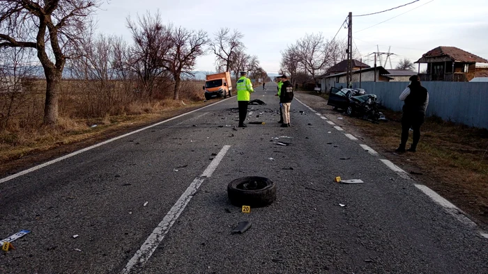 Circulația a fost blocată în urma accidentului Foto: DRDP Craiova