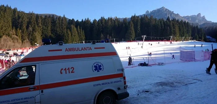 Ambulanţa a fost solicitată în ultima zi pe pârtia de la Durău FOTO: Salvamont Neamţ