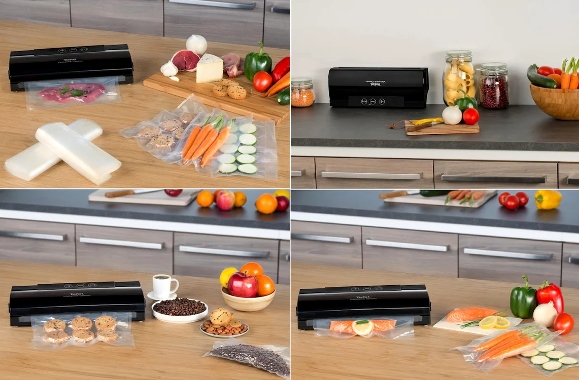 Tefal VacuPack Classic VT254070 în timpul vidării și sigilării alimentelor