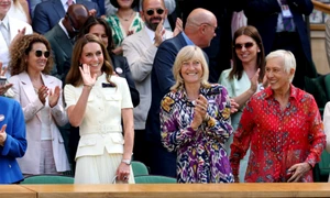 Simona Halep și Daniel Dobre, lângă Kate Middleton, în Loja Regală de la Wimbledon  Foto Profimedia jpeg