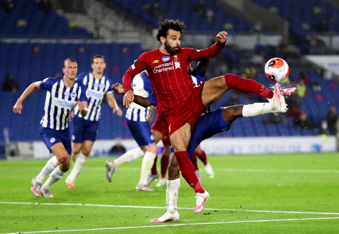 Mohamed Salah a marcat două goluri în meciul cu BrightonFoto: Guliver / GettyImages
