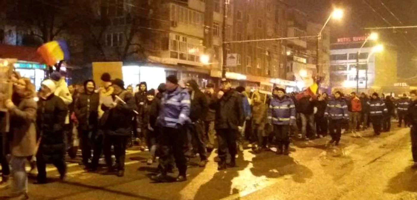 La Galaţi nu au fost înregistrate incidente notabile pe parcursul protestelor Foto: arhivă Adevărul