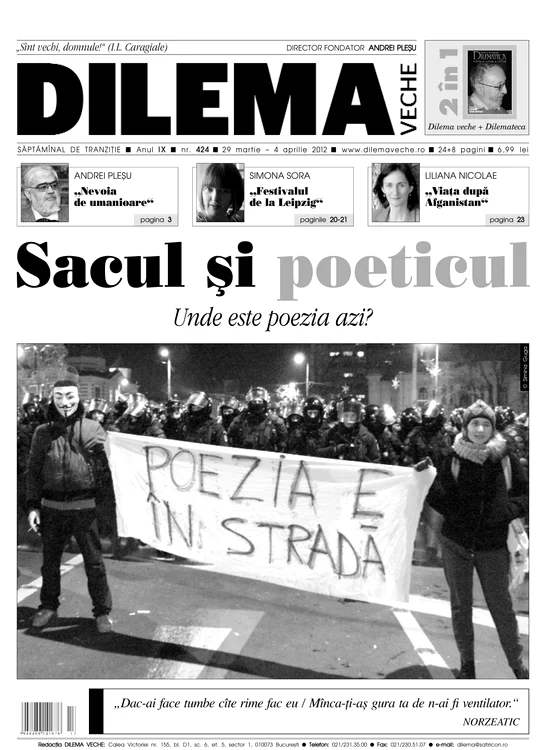 Sacul şi poeticul  Unde este poezia azi? jpeg