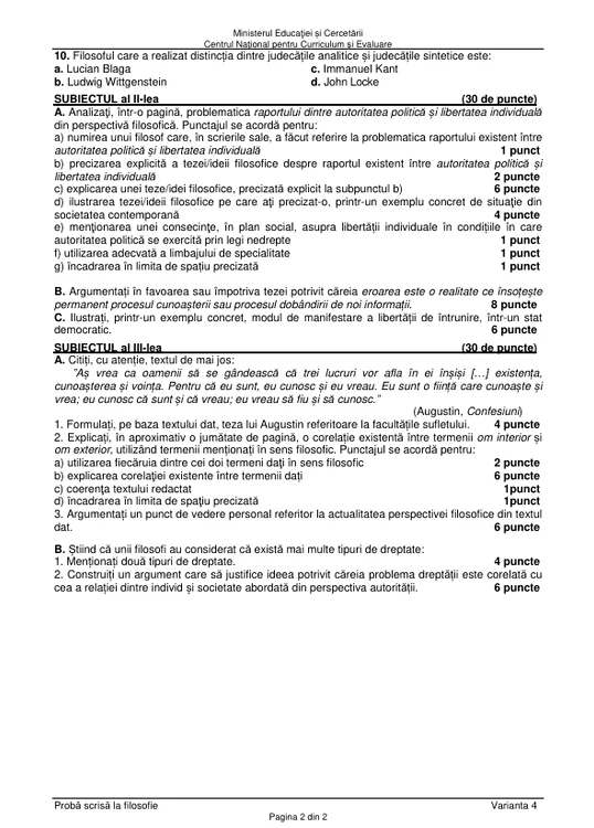 Bacalaureat 2025 - sesiunea de toamnă. Elevii au susținut proba la alegere a profilului. Subiecte și bareme de corectare 22 image