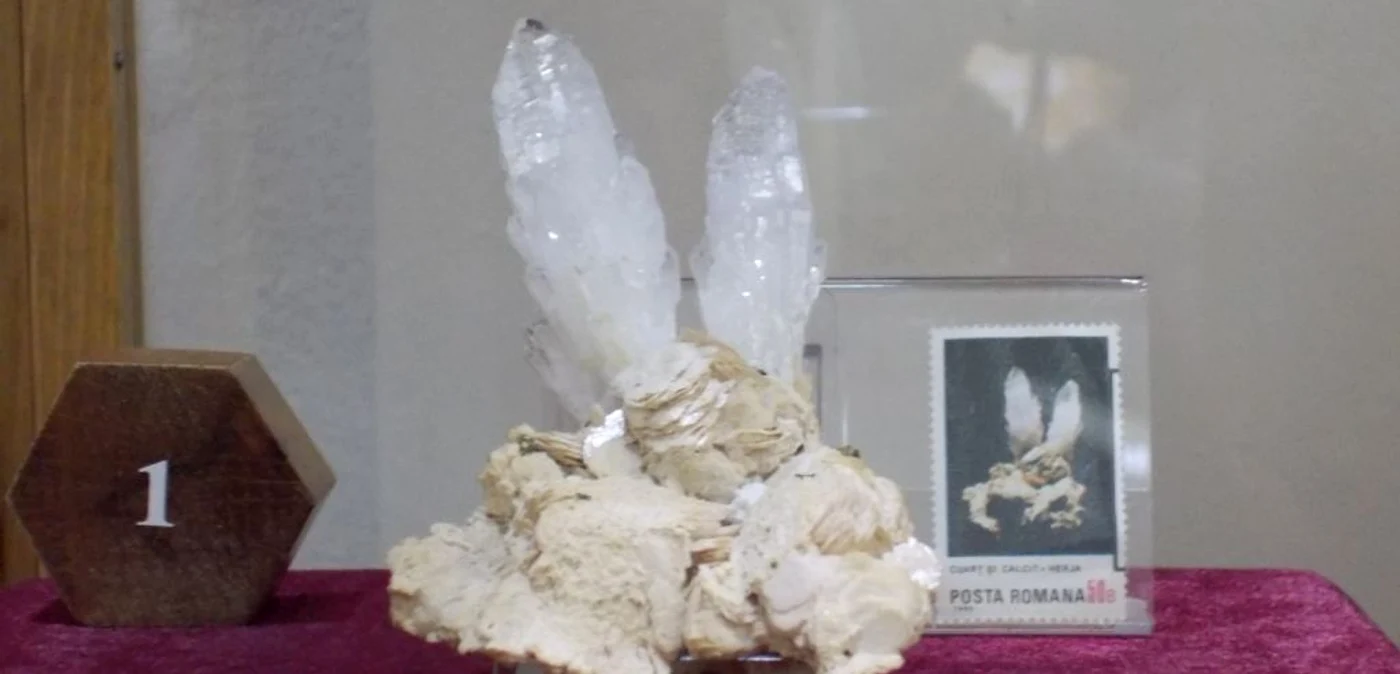 Eşantionul mineral care a constituit obiectul primei emisii filatelice cu tematica mineralogiei