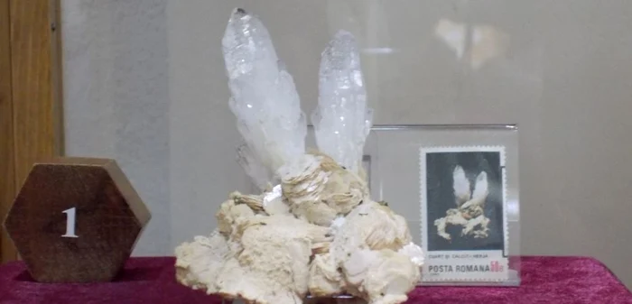 Eşantionul mineral care a constituit obiectul primei emisii filatelice cu tematica mineralogiei