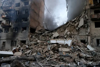 Război în Ucraina - clădiri distruse în Kiev FOTO Profimedia 