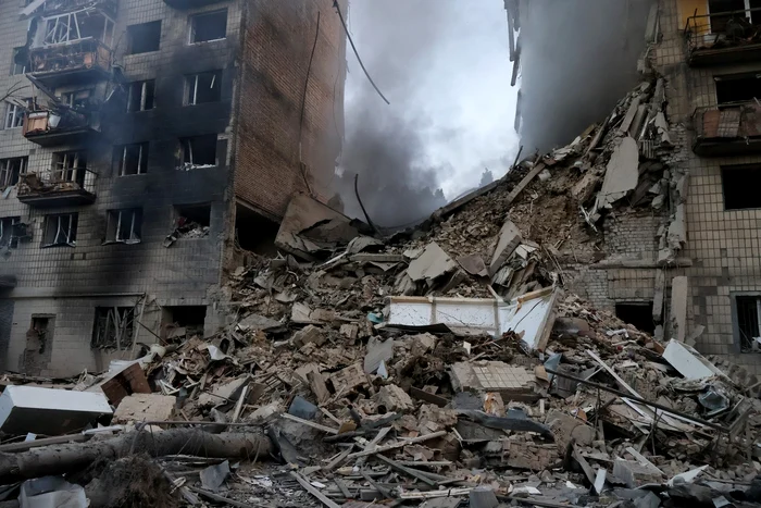Clădiri distruse în Kiev/FOTO: Profimedia