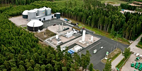 Aşa arată staţia de producere a biogazului construită în apropierea oraşului suedez Lindkoping. Foto:Flotech