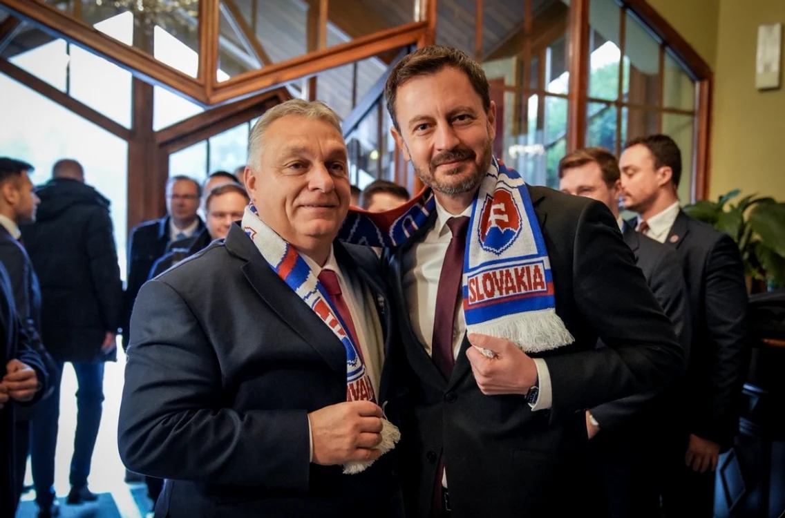 Viktor Orban și Eduard Heger FOTO Twitter