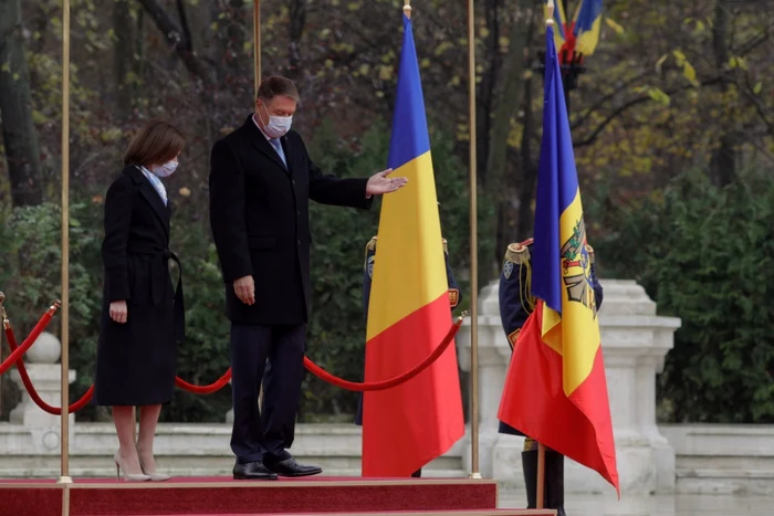 Maia Sandu şi Klaus Iohannis FOTO Inquam Photos / George Călin / Arhivă / Vizita preşedintelui Republicii Moldova în România