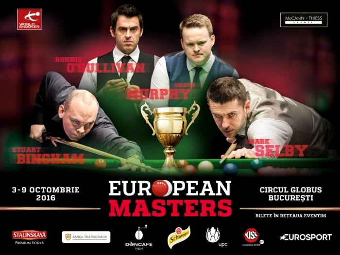 
    Vedetele snooker-ului vin la European Masters  