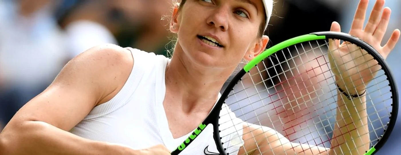 Simona Halep contra Victoriei Azarenka la Wimbledon 2019 FOTO EPA-EFE