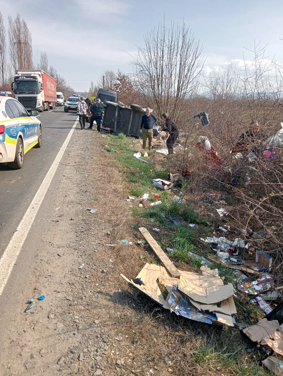 Accident în apropiere de Margina FOTO DRDP Timișoara