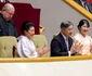 Împărăteasa Masako, Împăratul Naruhito și Prințesa Aiko a Japoniei la campionatul de sumo de la Tokyo. FOTO: Profimedia