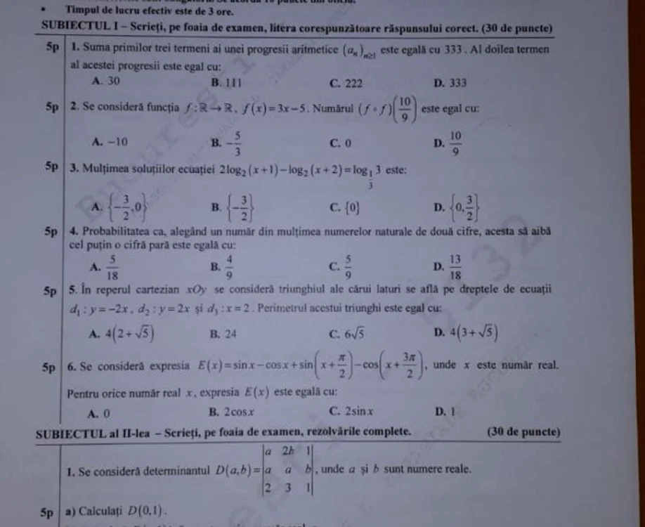 
    Astăzi, 20 martie, elevii din clasele a XI-a și a XII-a au susținut proba scrisă obligatorie a profilului studiat, de la simularea Bac 2019FOTO: adevarul.ro  