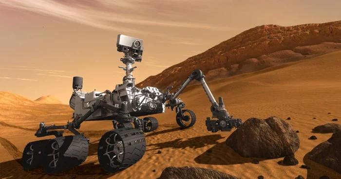 Roverul Curiosity al NASA.