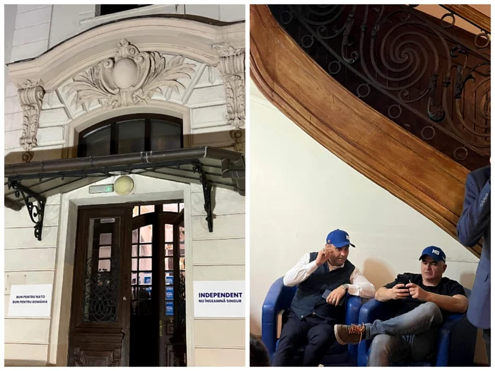Atmosferă relativ degajată la sediul lui Mircea Geoană FOTO: colaj Adevărul