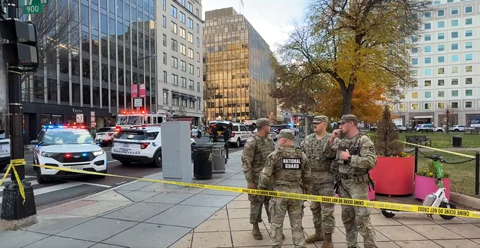 Doi membri ai Gărzii Naţionale au fost împușcați. FOTO captură video X/@the_typical_lib