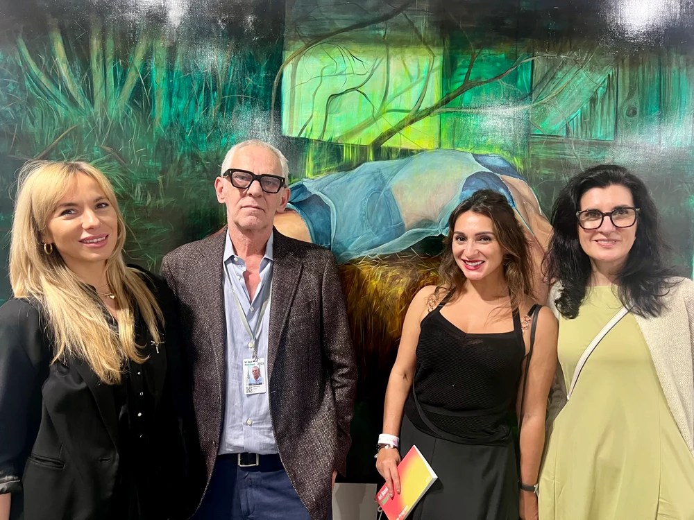 Aia, alături de Mihai Nicodim la Art Basel Miami. FOTO Arhivă personală