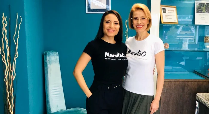 Alexandra Dobre și Monica Davidescu au tricouri cu Maratoc