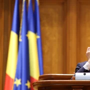 Dezbaterea și votul moțiunii de cenzură împotriva guvernului Ciolacu, la Palatul Parlamentului din București. FOTO Inquam Photos / George Călin