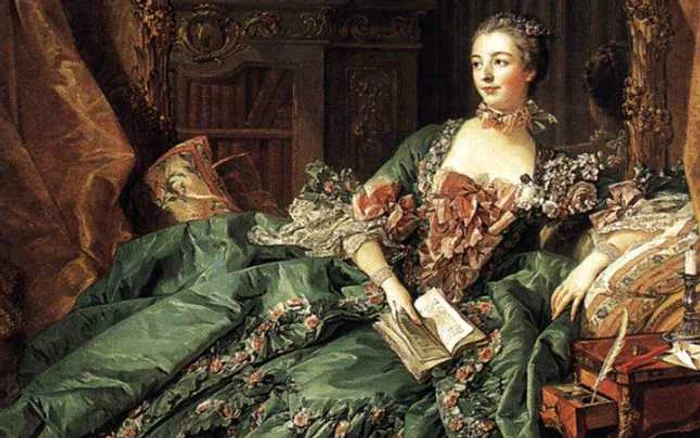 Jeanne Antoinette Poisson, Marquise de Pompadour (pictură de Francois Boucher) - amanta oficială a regelui Louis al XV-lea din 1745 până la moartea sa, în 1764