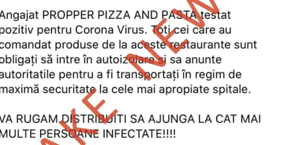 Pagina falsă cu fake news atribuit Inspectoratului pentru situaţii de urgenţă Foto Adevărul