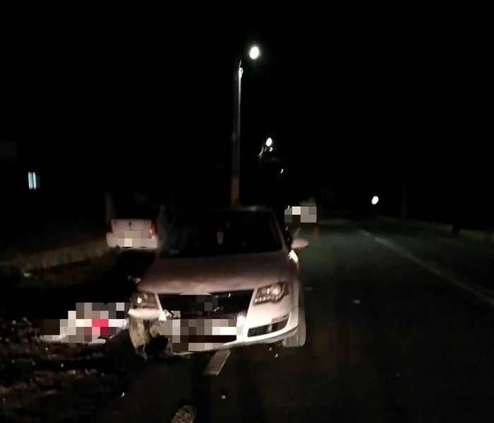 Tamponarea cu un stâlp a fost fatală pasagerului FOTO Poliția Neamț