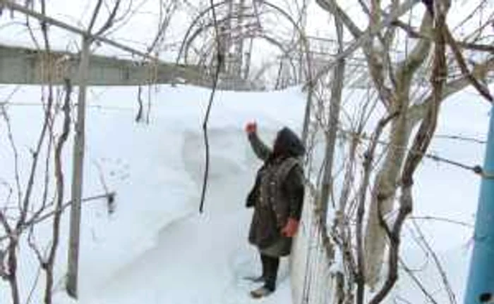 Filofteia Tomoilă nu a putut să iasă din casă timp de trei zile din cauza nămeţilor