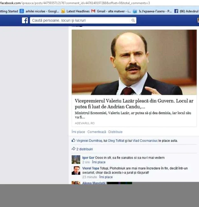 Mesaj Aliona Mandatii despre demisia lui Valeriu Lazar