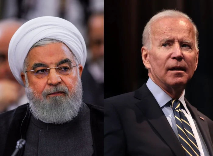 Preşedintele iranian Hassan Rouhani şi preşedintele SUA Joe Biden Colaj. Foto: Shutterstock