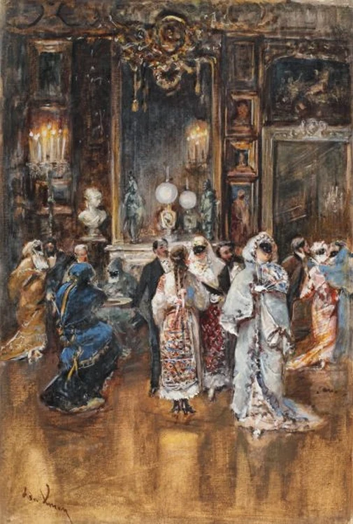Theodor Aman – „Scenă de bal”, colecție privată (© MMB)