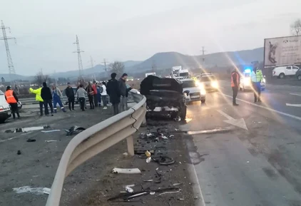 Accident cu 7 victime la Rupea FOTO ISU Brașov