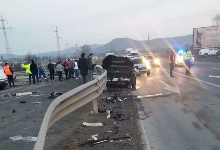 Accident cu 7 victime la Rupea FOTO ISU Brașov