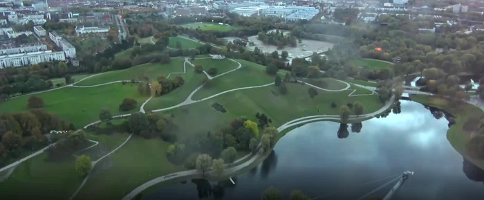 Dealul văzut din turnul de televiziune de la München FOTO captură video