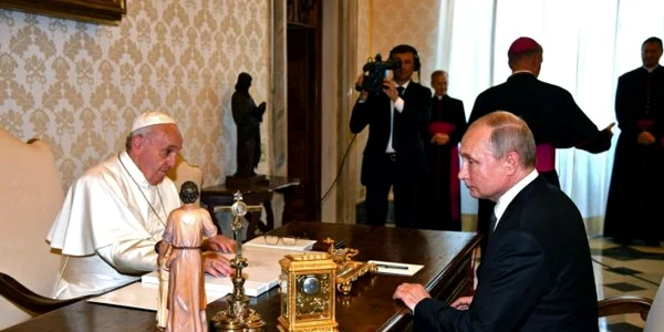 Putin in a treia audienta la papa Francisc FOTO EPA-EFE