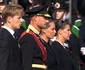 Prințul Sverre Magnus, Regele Haakon, Prințesa Ingrid Alexandra și Prințesa Martha Louise la funeraliile Regelui Harald.