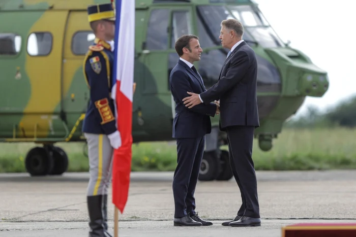 Emmanuel Macron şi Klaus Iohannis FOTO Inquam Photos / Octav Ganea